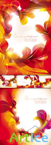 Backgrounds glow bright floral patterns