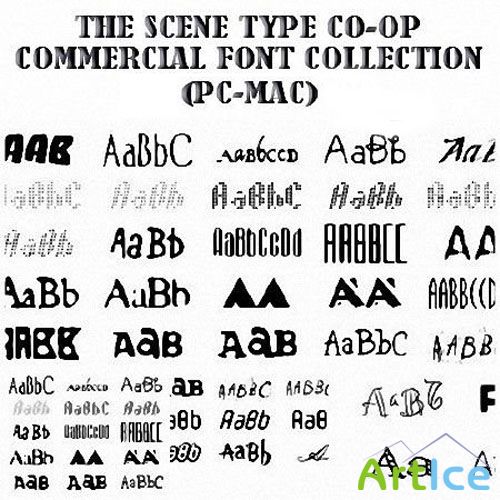 THE SCENE TYPE CO-OP COMMERCIAL FONT COLLECTION (PC-MAC)