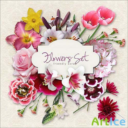  -  / Scrap kit - Flowers Set