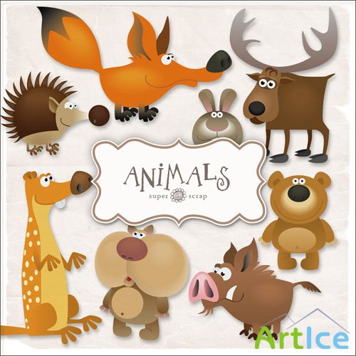 Scrap-kit - Animals Illustrations #1