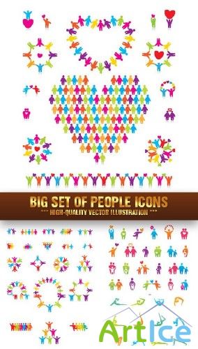 Stock Vector - Big Set of People Icons |  -
