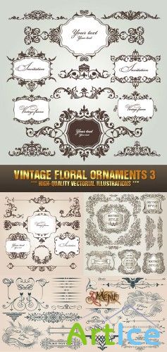 Vintage Floral Ornaments 3 |    3