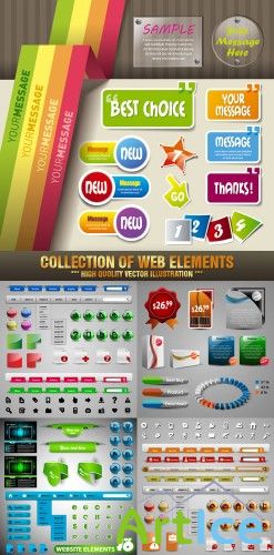 Stock Vector - Collection Of Web Elements |  web-