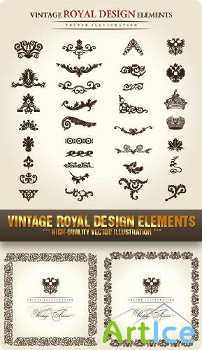 Stock Vector - Vintage Royal Design Elements |   