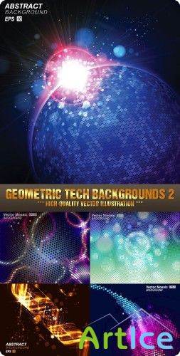 Stock Vector - Geometric Tech Backgrounds 2 |    2