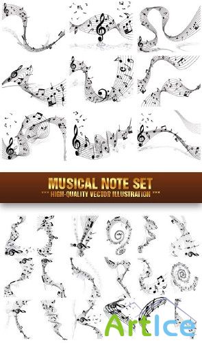 Stock Vector - Musical Note Set |   