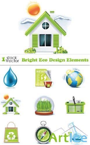 Bright Eco Design Elements Vector |    