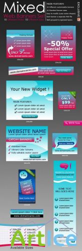 Mixed Web Banners Set - GraphicRiver