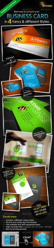 GraphicRiver - Great Business Card Mock-up Pack - 4 Styles