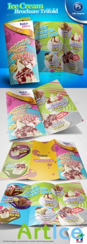 GraphicRiver - Ice Cream Brochure Trifold PSD Template