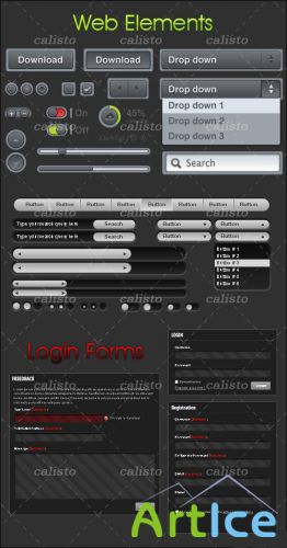 GraphicRiver - Web Elements - UI, Login Form
