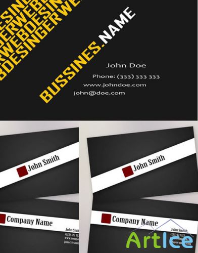 PSD Template - Black Business Card Templates