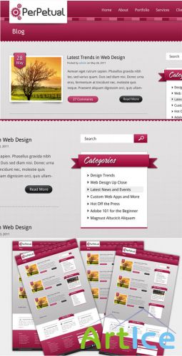 PSD Template - Blog Page Design