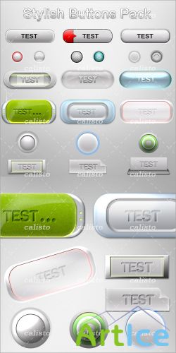Stylish Button Pack Template - GraphicRiver