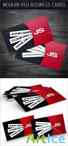 Modern Red Business Card - GraphicRiver