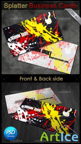 Splatter Business Cards - GraphicRiver