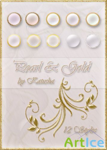 Pearl and Gold Styles for Photoshop