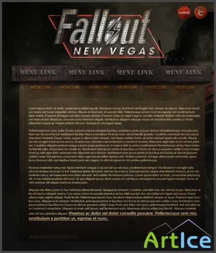 Fallout New Vegas website PSD