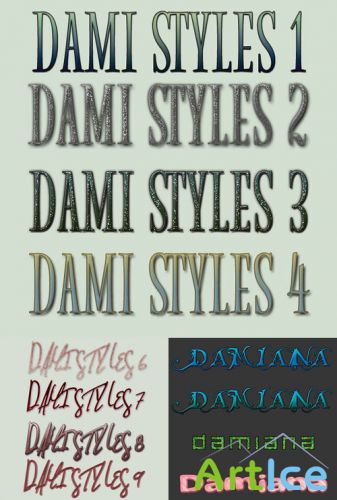 Colourful Damiana Styles Pack for Photoshop