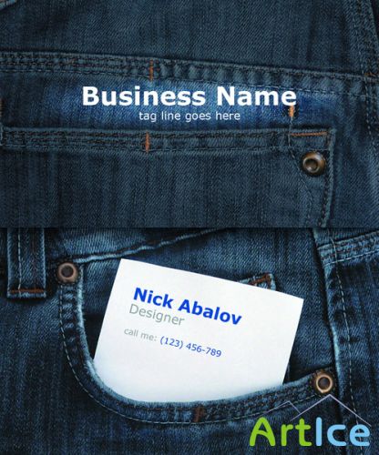 Jeans business card