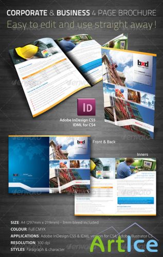 GraphicRiver - Corporate & Business 4 Page Brochure