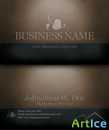 Engraved dark classic business card