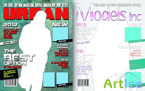 Magazine cover style