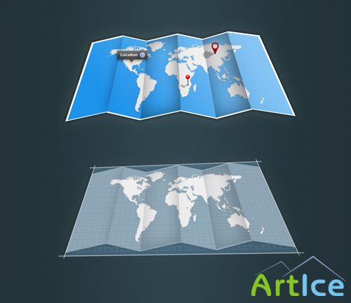 GraphicRiver - Fold-Up Map