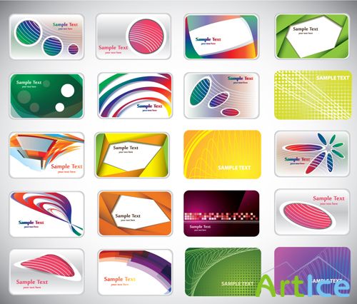 Colorful Variety Of Trendy Business Card