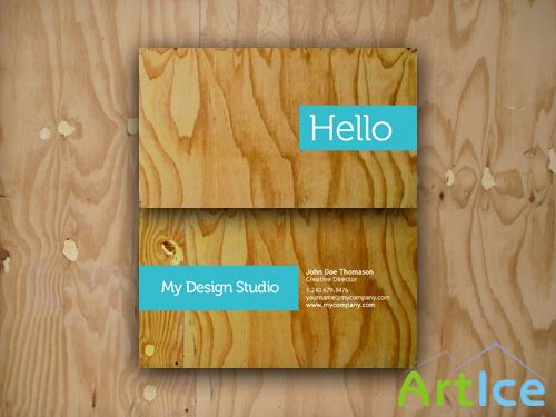 Business card plywood style