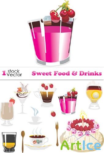 Sweet Food & Drinks Vector