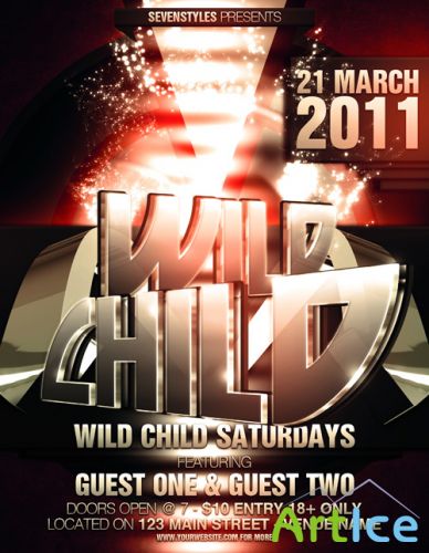 Wild Child template flyer