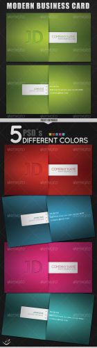 GraphicRiver - Modern Style Business Card - 5 Different Colors