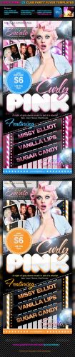 Curly Pink - Exciting Club Party Flyer Template