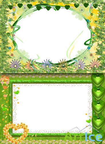 Photo Frame - Green Flowers