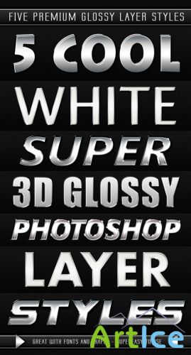 White glossy layer styles