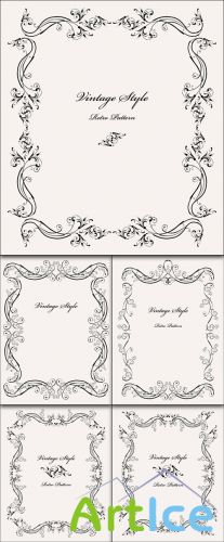 Vintage Vector Backgrounds / Frames, Borders