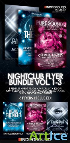 GraphicRiver - Nightclub Flyer/Poster Bundle Vol. 1-3