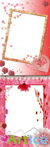 Photo Frame - Red flowers