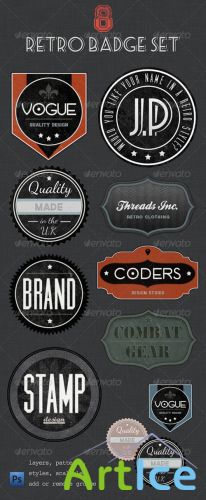 GraphicRiver - Retro Badges - Faded Vintage Labels