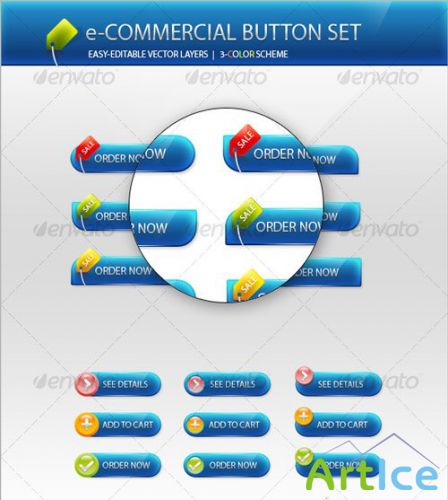 GraphicRiver - e-Commercial Button Set