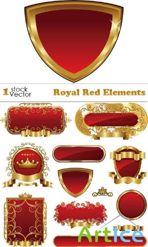 Royal Red Elements Vector