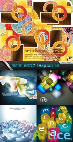 Vector abstract background set 62
