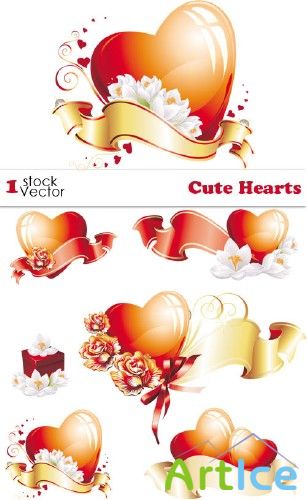 Cute Hearts Vector