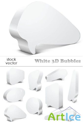 Vectors - White 3D Bubbles