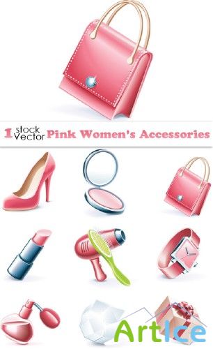 Pink Women's Accessories Vector