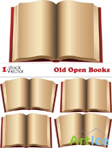 Old Open Books Vector