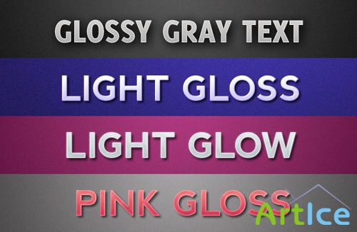 Glossy Text Photoshop Styles