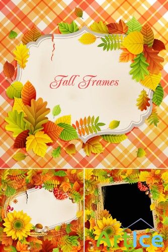 Fall Frames - Vector Stock