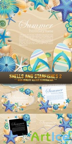 Stock Vector - Shells and Starfishes 2